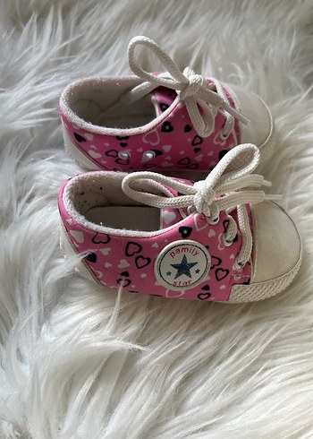 Kız Bebek Pembe Bağcıklı İlk Adım Ayakkabısı - Görsel 2