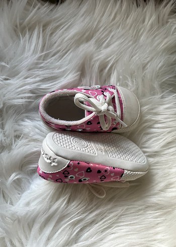 Kız Bebek Pembe Bağcıklı İlk Adım Ayakkabısı - Görsel 3
