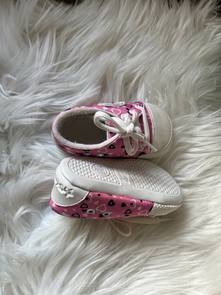 Kız Bebek Pembe Bağcıklı İlk Adım Ayakkabısı - Görsel 3