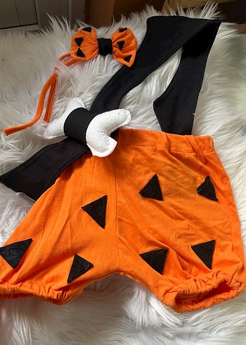 Turuncu siyah renkli bambam kostümü 1 yaş - Görsel 3
