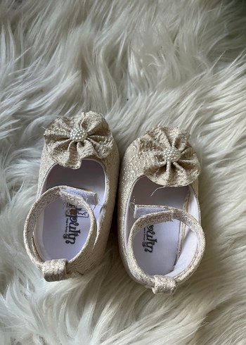 Kız Bebek Beyaz Fırfırlı İlk Adım Ayakkabısı - Görsel 2