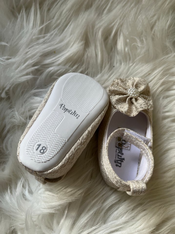 Kız Bebek Beyaz Fırfırlı İlk Adım Ayakkabısı - Görsel 3