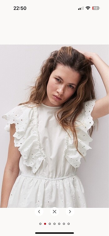 H&M H&M marka beyaz elbise