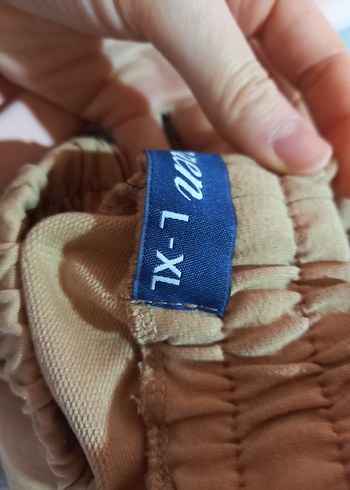 Bej Rahat Kesim Midi Kadın Kumaş Pantolon - Görsel 3