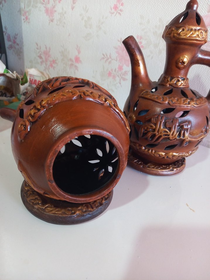 Koyu Kahverengi Dekoratif Kandillik - Görsel 2