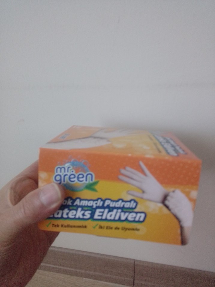 Beyaz Elastik Lateks Eldiven 50'li - Görsel 2