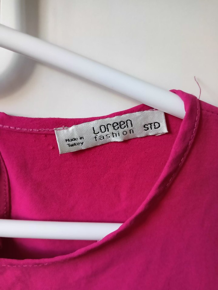 Pembe Kadın Salaş Midi Tunik - Görsel 2