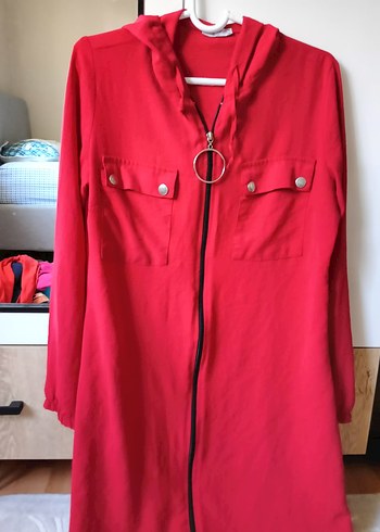 Kırmızı kapişonlo tunik - Görsel 3