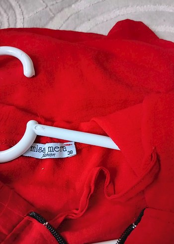 Kırmızı kapişonlo tunik - Görsel 6