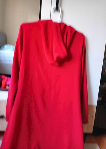 Kırmızı kapişonlo tunik - Görsel 4