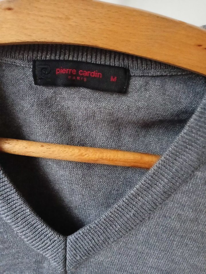 Pierre Cardin Gri Pamuklu Erkek Triko - Görsel 2