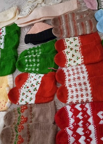 Renkli Geleneksel Örgü Eldivenler - Görsel 6