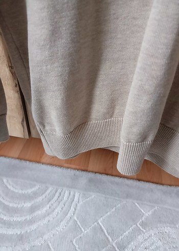 Bej Erkek Yün Kazak, Bisiklet Yaka, Rahat Kesim - Görsel 5