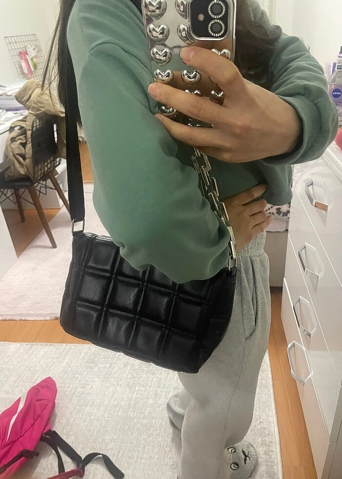 Siyah şık çanta - Görsel 2