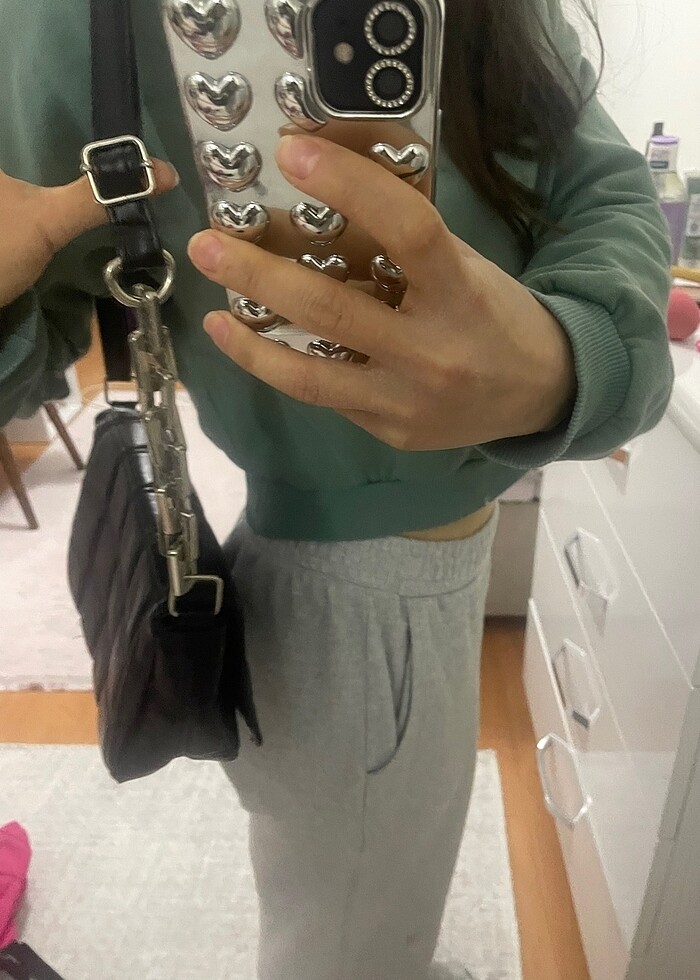 Siyah şık çanta - Görsel 3