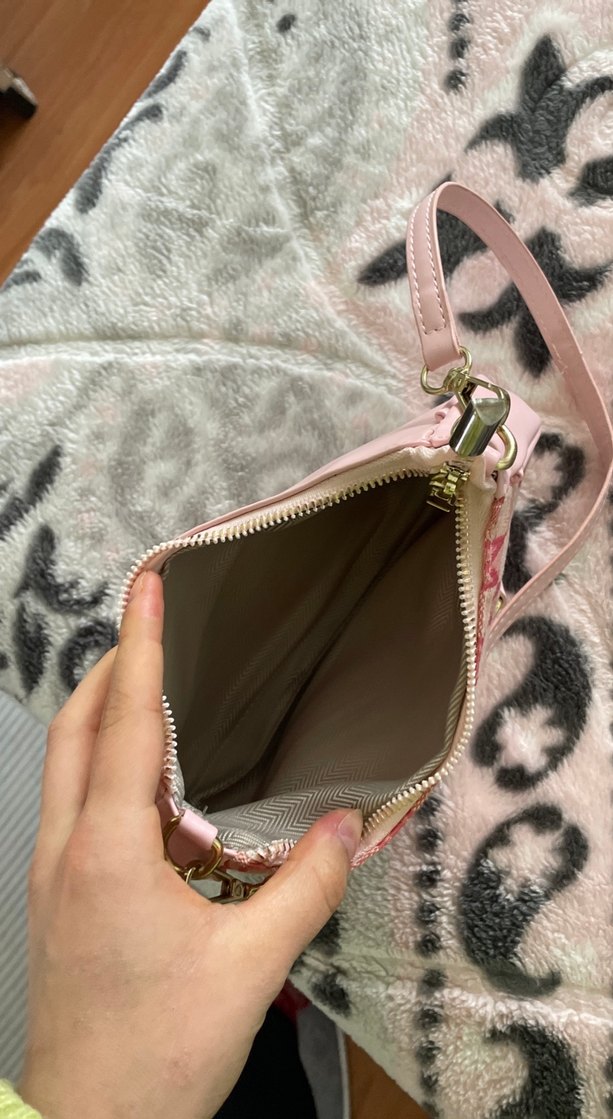 Shein marka Pembe Baskılı Parisian Omuz Çantası - Görsel 3