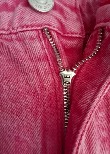 xs Beden pembe Renk Pembe Mini Denim Şort