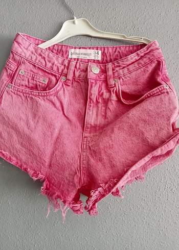 Pembe Mini Denim Şort