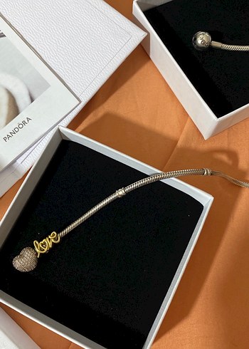 Pandora Altın Renkli Boncuklu Pandora Bileklik