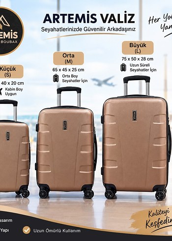 Diğer 3lu Artemis Valiz Seti Sehir Ve Uzun Yol İcin