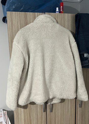 Defacto Beyaz Peluş Kadın Kaban - Görsel 3