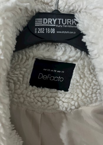 Defacto Beyaz Peluş Kadın Kaban - Görsel 2