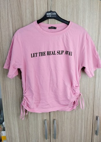 Pembe Kadın Kısa Kollu Tişört