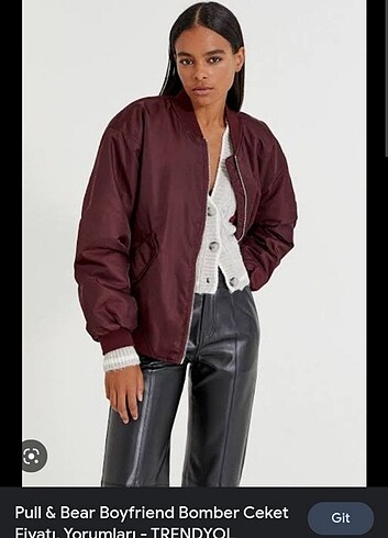 PULL AND BEAR BORDO KADIN BOMBER CEKET
