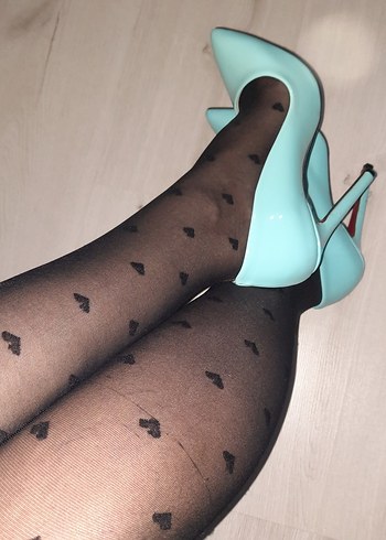 Pastel Mavi Rugan Stiletto - Görsel 2