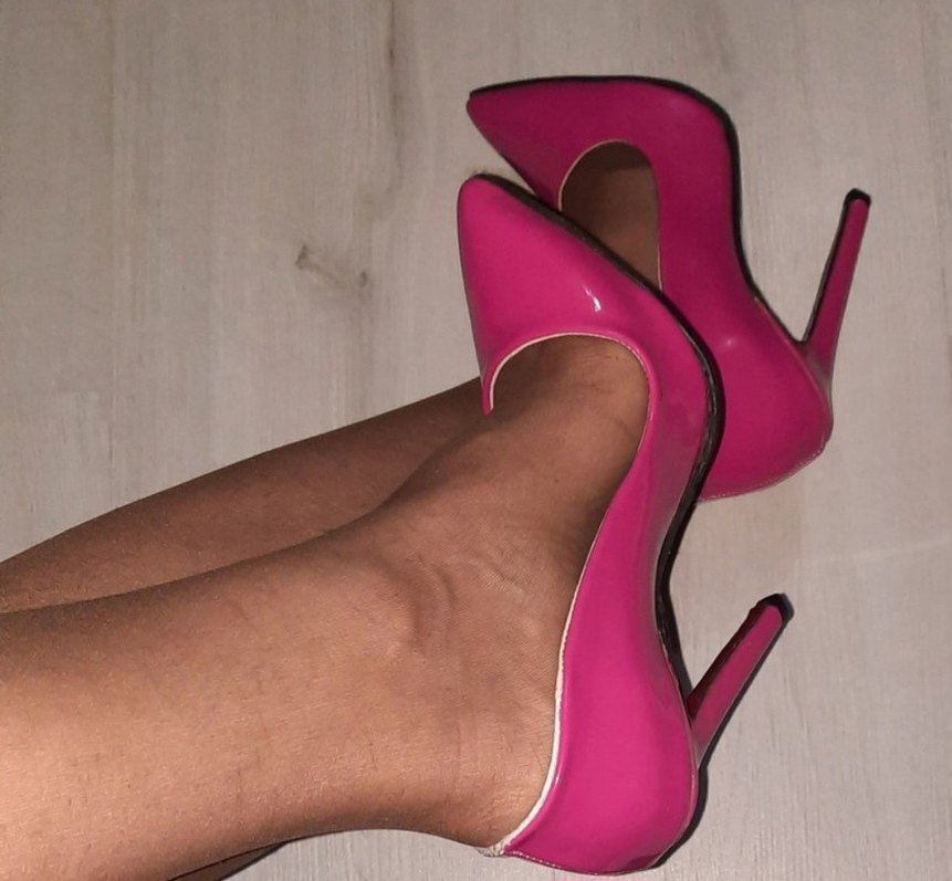 Pembe Rugan Stiletto Kadın Ayakkabı - Görsel 2