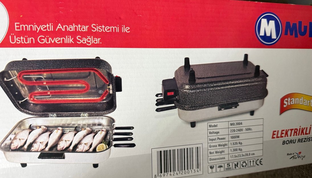 Kırmızı Elektrikli Izgara ve Tost Makinesi - Görsel 2