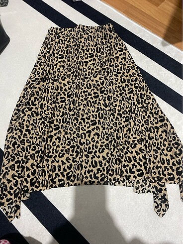 Leopar midi etek