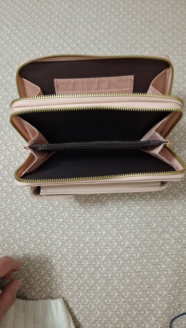 Bej Nakışlı Deri Kadın Çapraz Çanta - Görsel 2