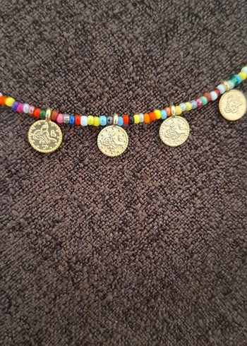 Renkli Boncuklu Bohem Kadın Kolye - Görsel 3