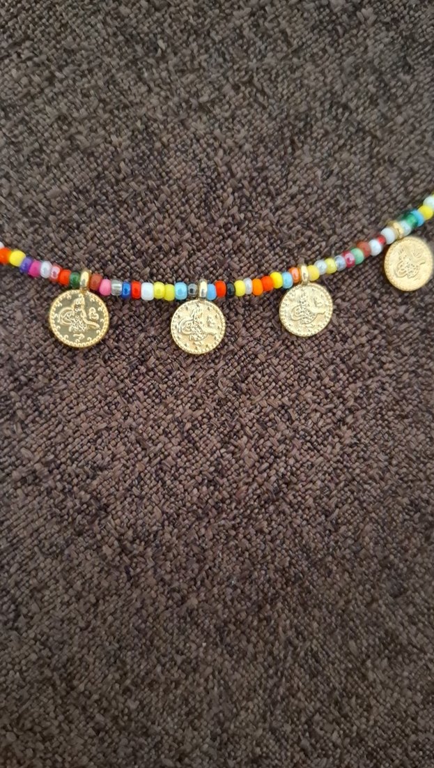 Renkli Boncuklu Bohem Kadın Kolye - Görsel 3