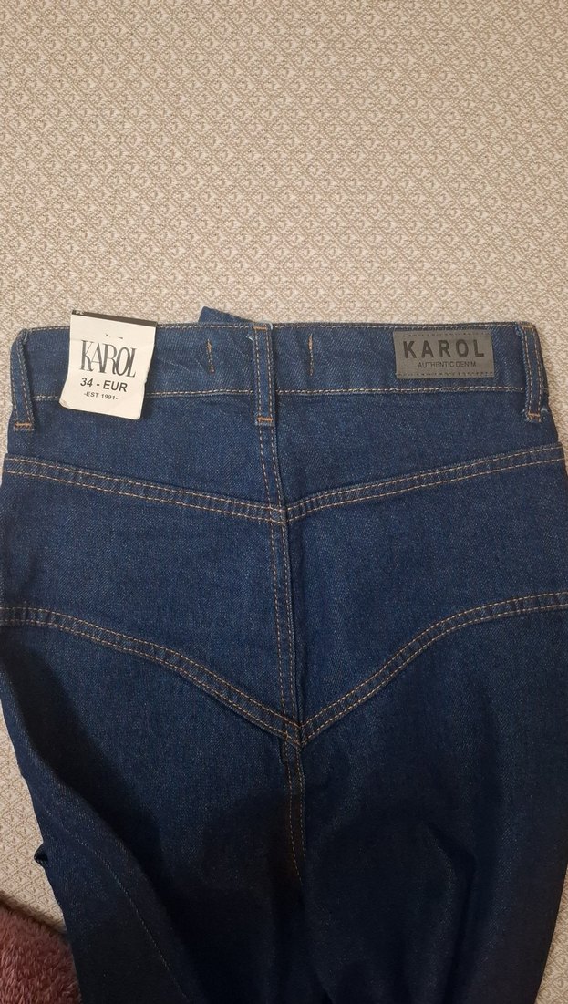 Kadın Mavi  Denim Jean Pantolon - Görsel 4