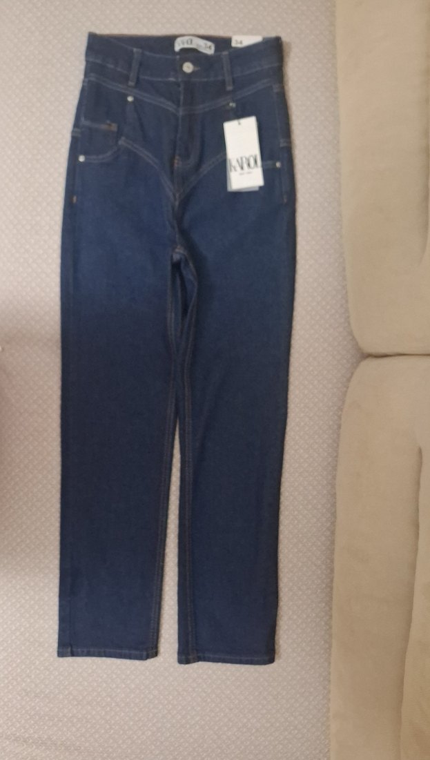 Kadın Mavi  Denim Jean Pantolon - Görsel 3