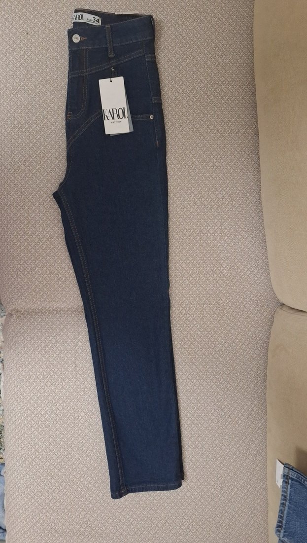 Kadın Mavi  Denim Jean Pantolon - Görsel 2