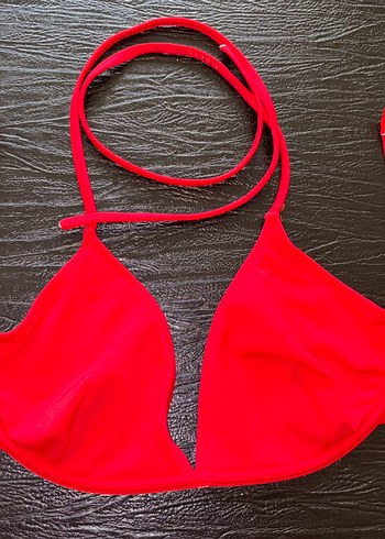 Kırmızı Mini Spor Tarzı Kadın Bikini Üstü