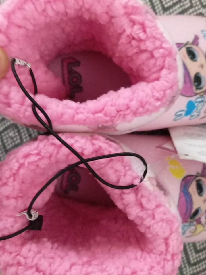 Renkli Baskılı Kız Çocuk Ev Terliği - Görsel 3