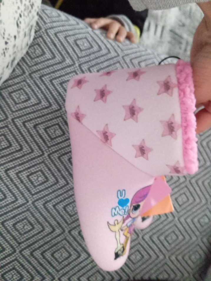 Renkli Baskılı Kız Çocuk Ev Terliği - Görsel 4