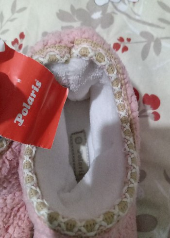 Kız Çocukları İçin Pembe Bohem Sıcak Terlik - Görsel 2