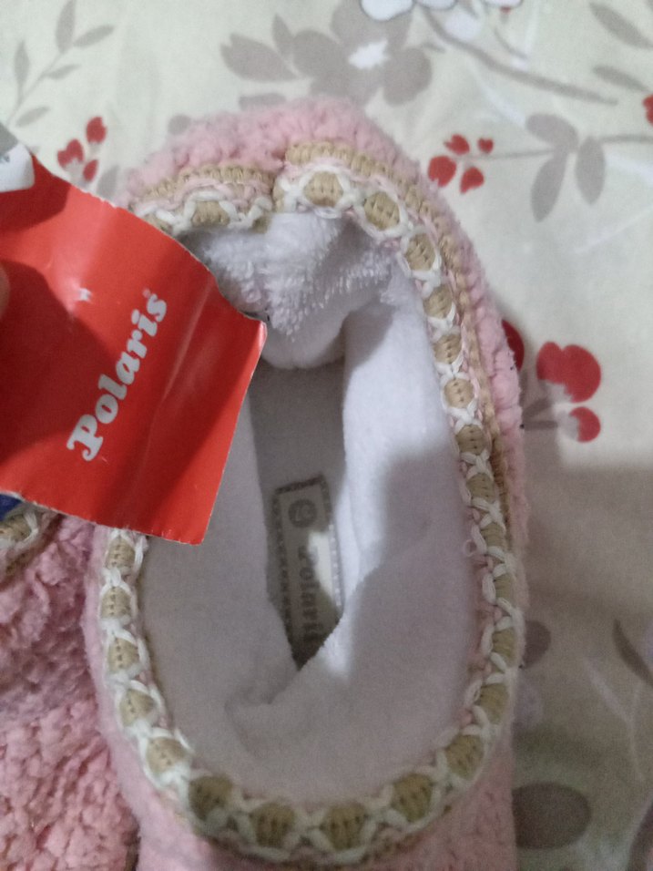 Kız Çocukları İçin Pembe Bohem Sıcak Terlik - Görsel 2