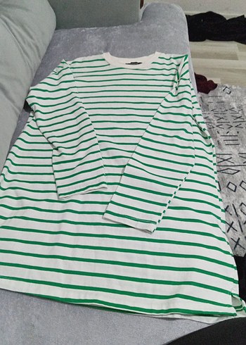 Yeşil Çizgili Erkek Sweatshirt - Görsel 2