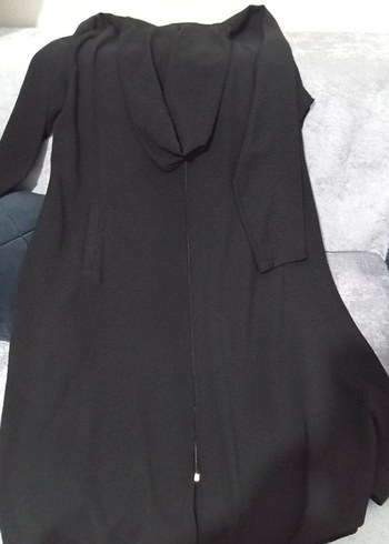 Düğmeli Siyah Uzun Hamile Ceketi - Görsel 6