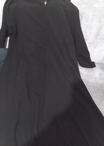 Düğmeli Siyah Uzun Hamile Ceketi - Görsel 5