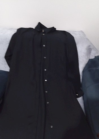 Düğmeli Siyah Uzun Hamile Ceketi - Görsel 2