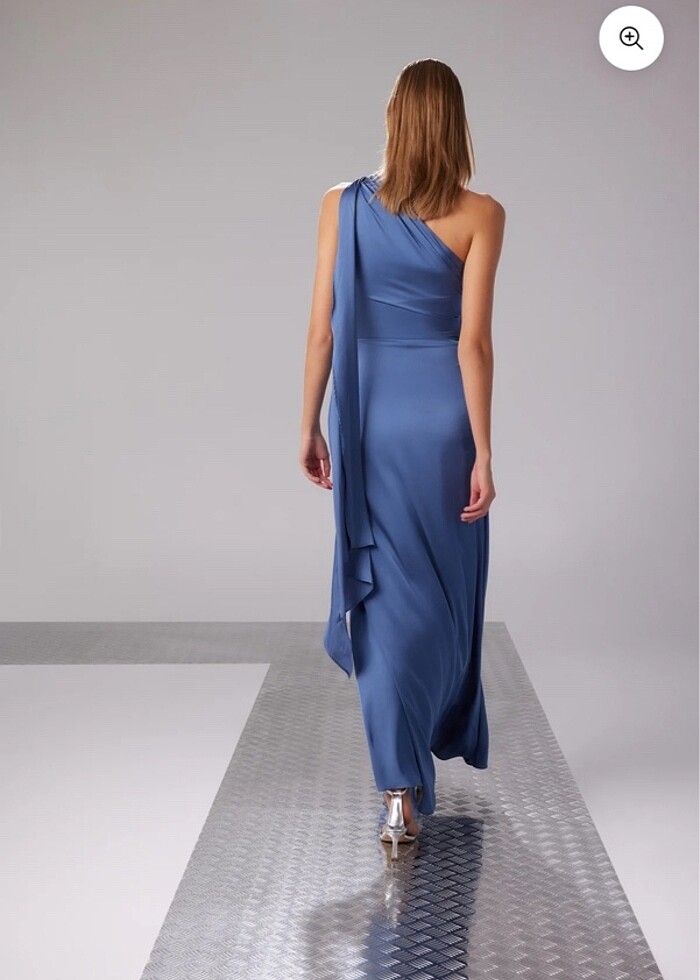 Fox glow saten gece elbisesi - Görsel 4