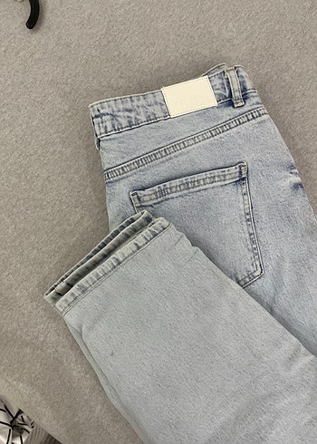 universal Beden Gri Batik Desenli Salaş Kadın Jean