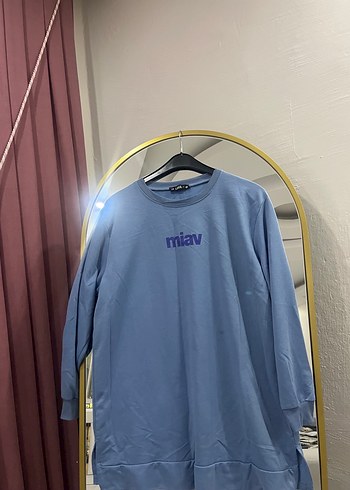 Diğer Mavi Uzun Kollu Kadın Sweatshirt